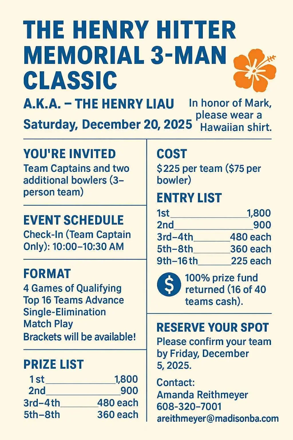 2025 Henry Hitter Memorial 3-Man Classic